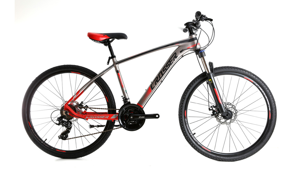 Фотография Велосипед Crosser Profi X880 26" 2021 размер S, серо-красный